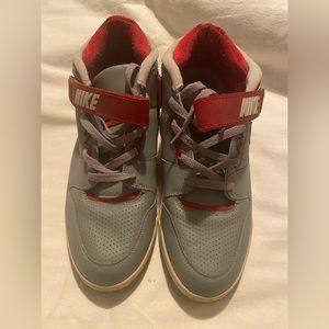 Nike gray and red Velcro strap